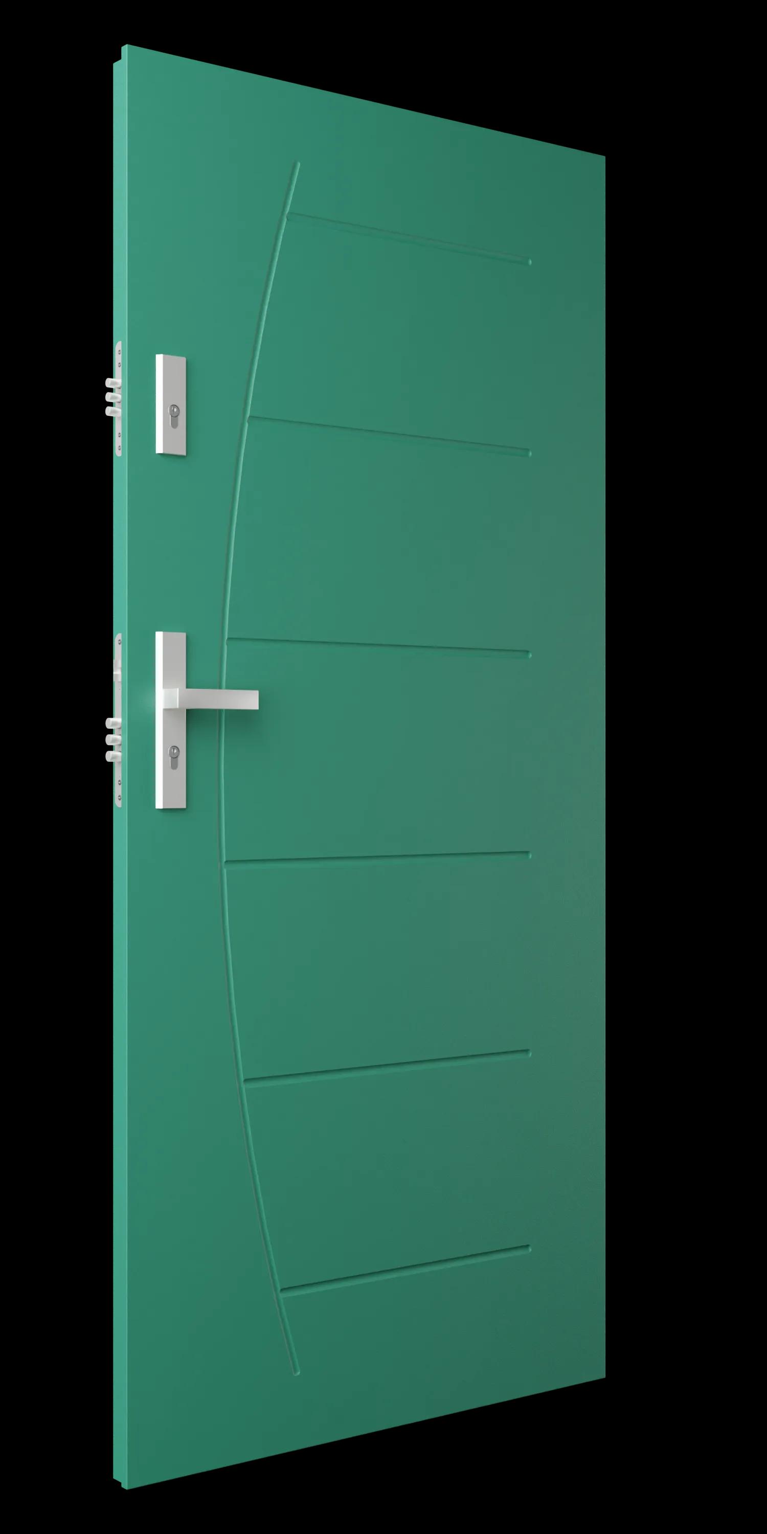 Zdjęcie przedstawia drzwi T44 zielony struktura
