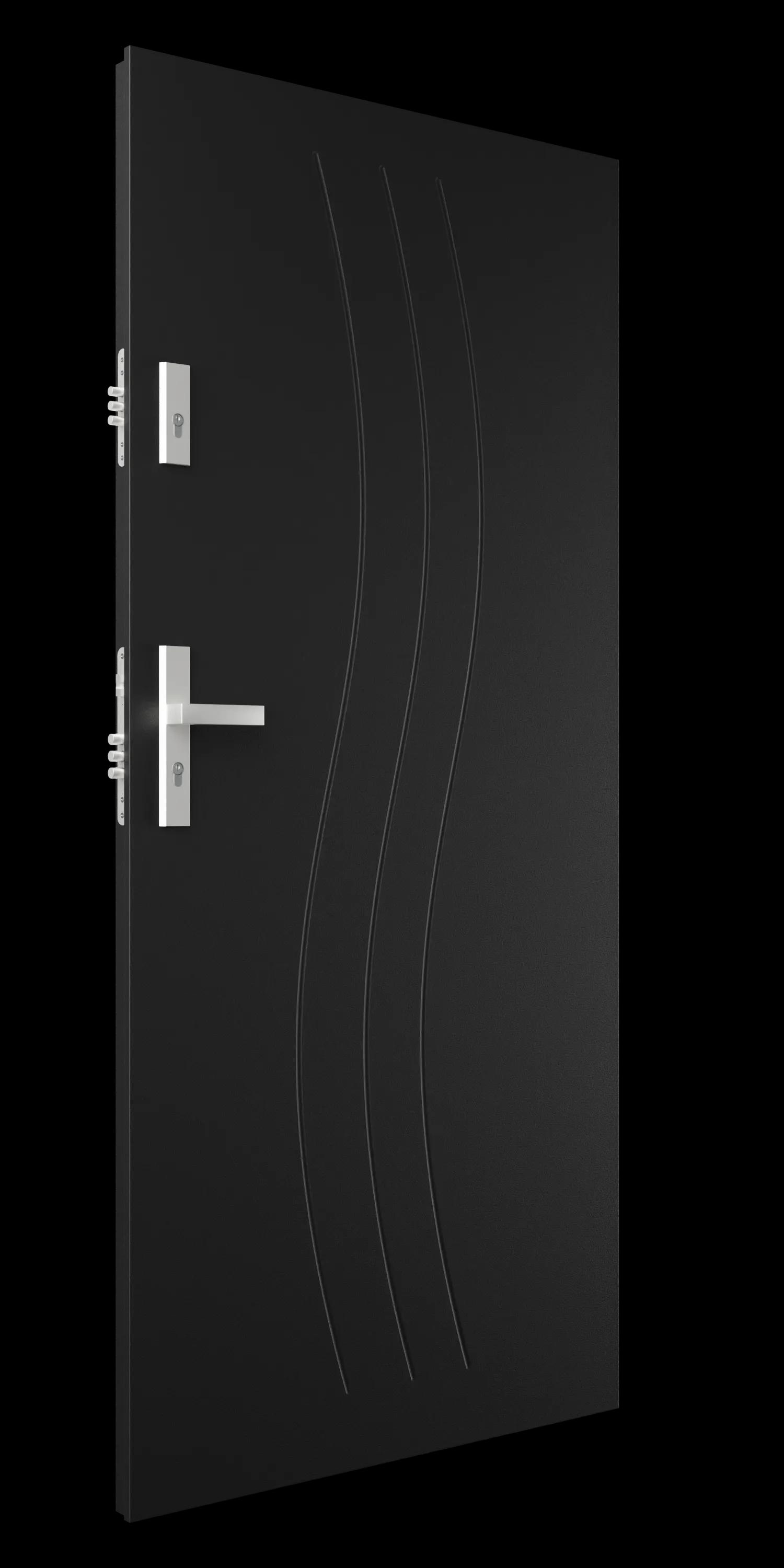 Zdjęcie przedstawia drzwi T48 czarny struktura