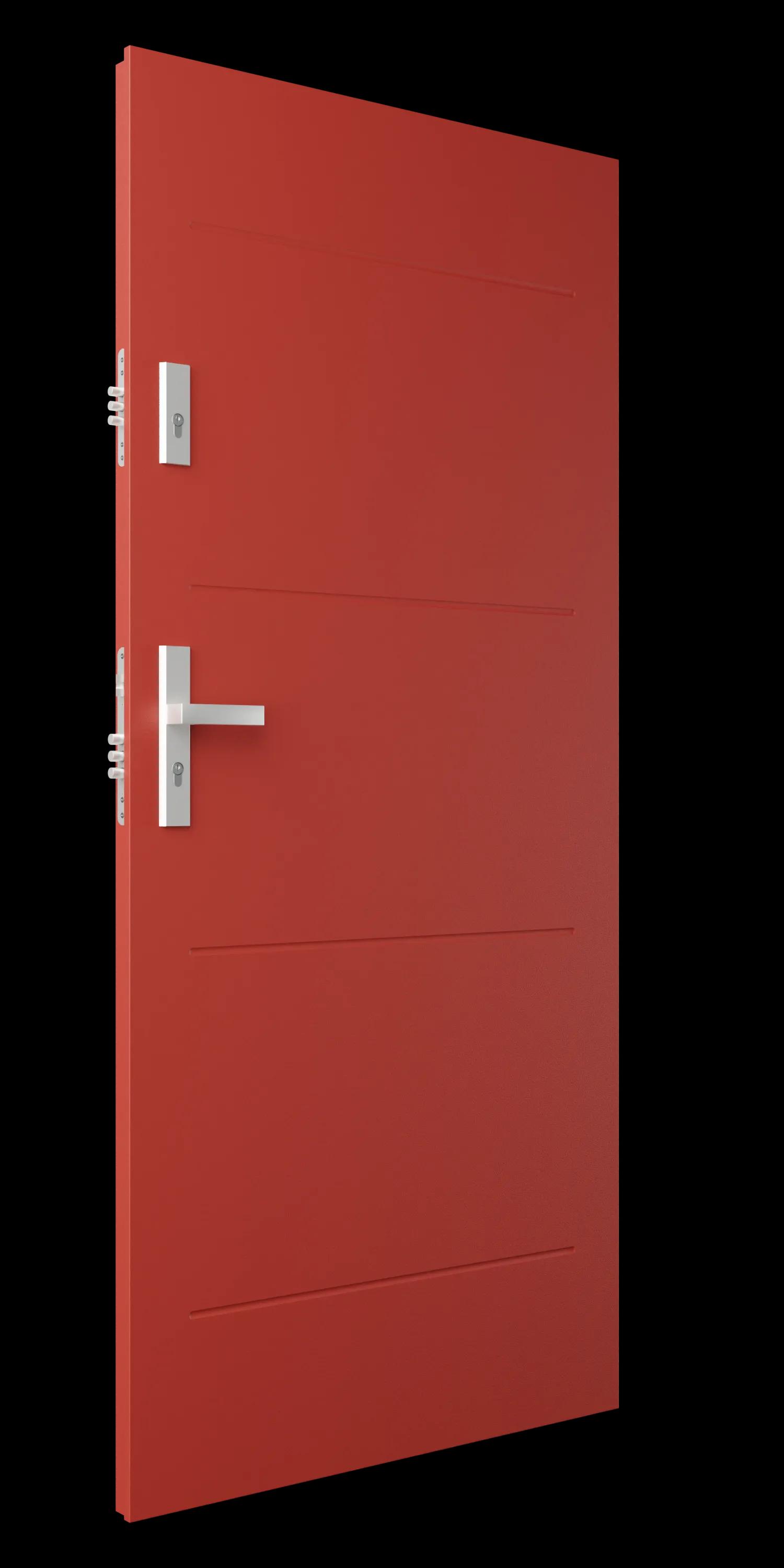 Zdjęcie przedstawia drzwi T50 czerwony struktura