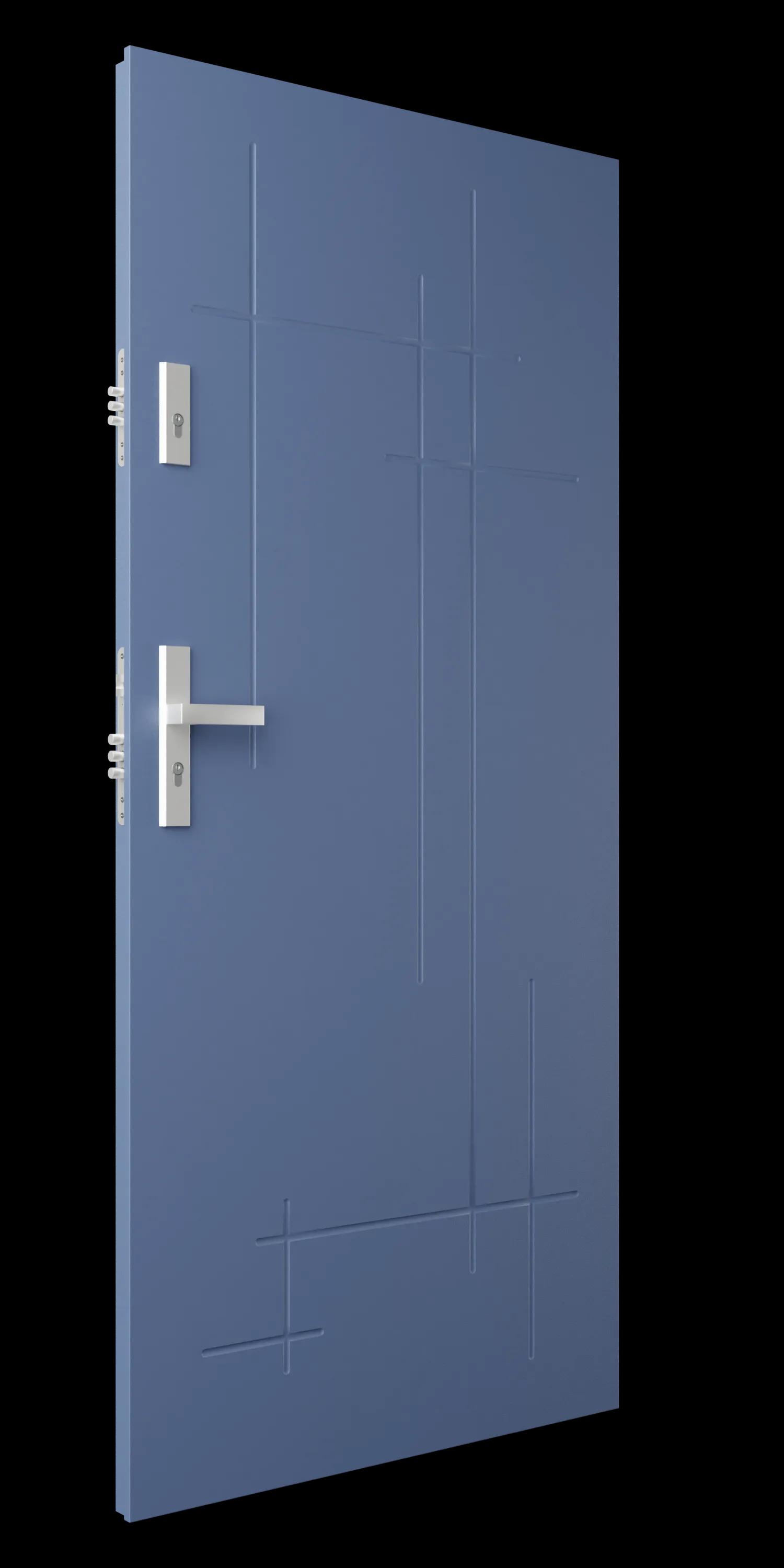 Zdjęcie przedstawia drzwi T58 niebieski struktura