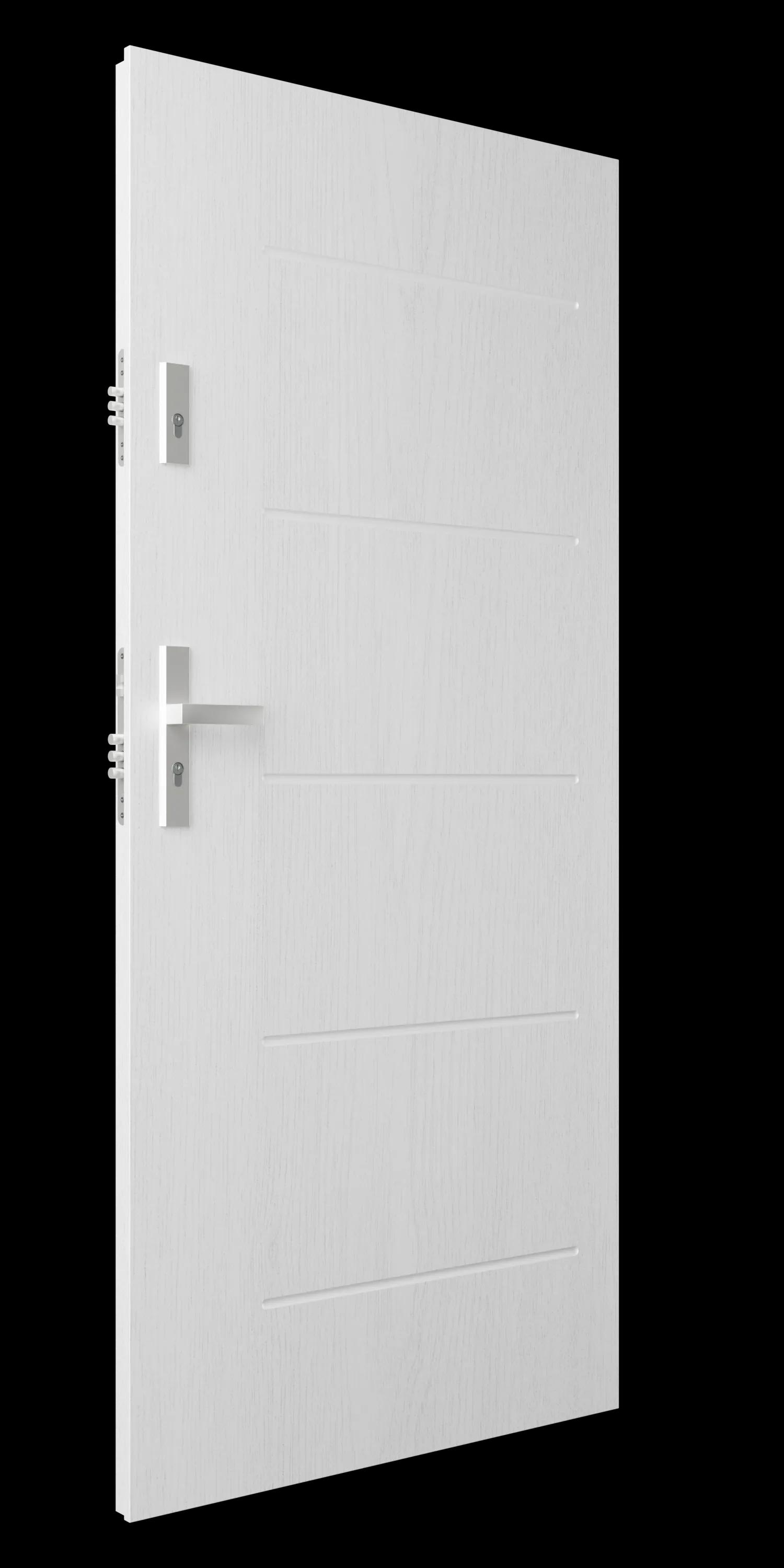 Zdjęcie przedstawia drzwi T63 biały drewnopodobny