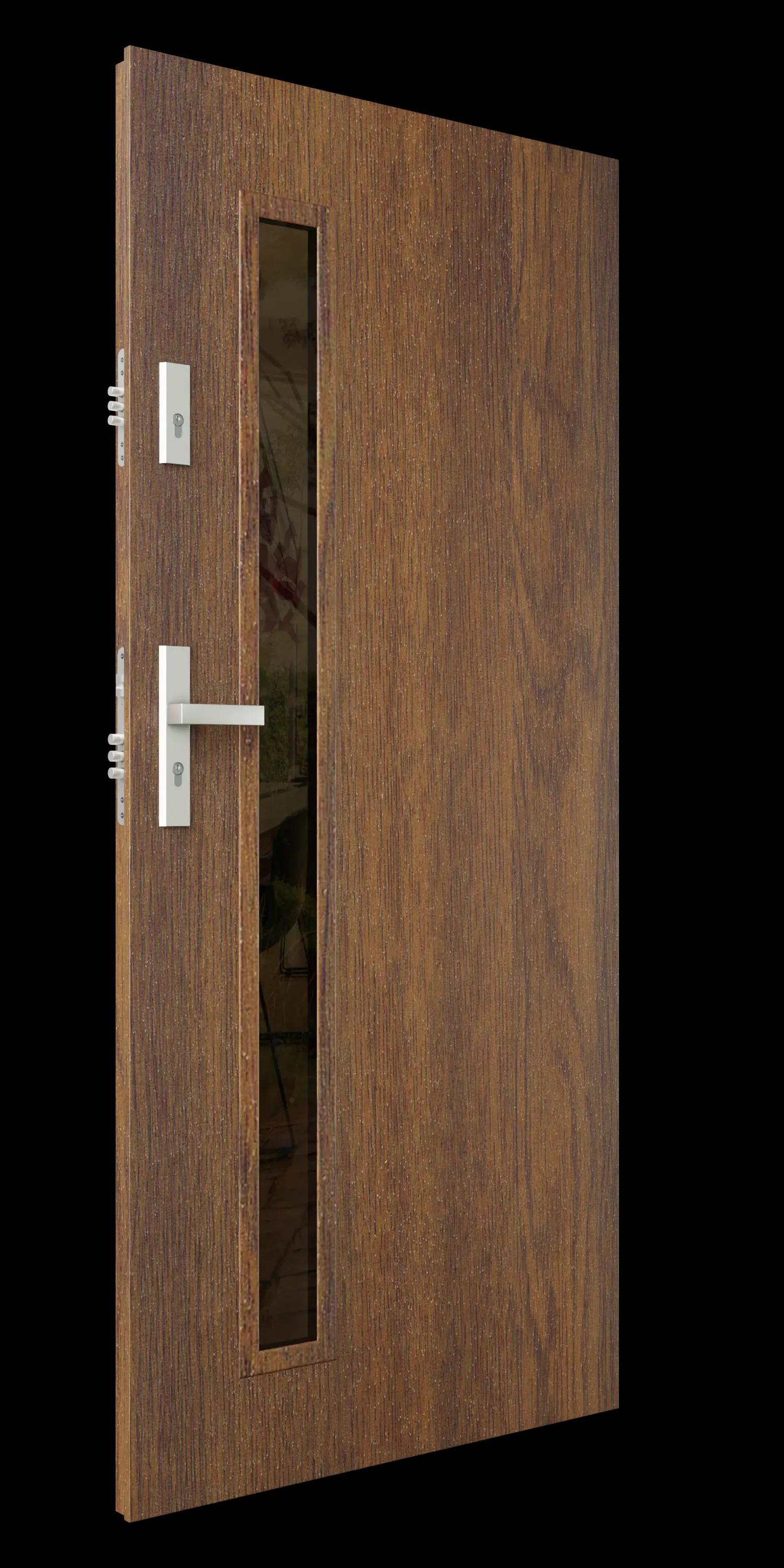 Zdjęcie przedstawia drzwi S03-G ciemny orzech