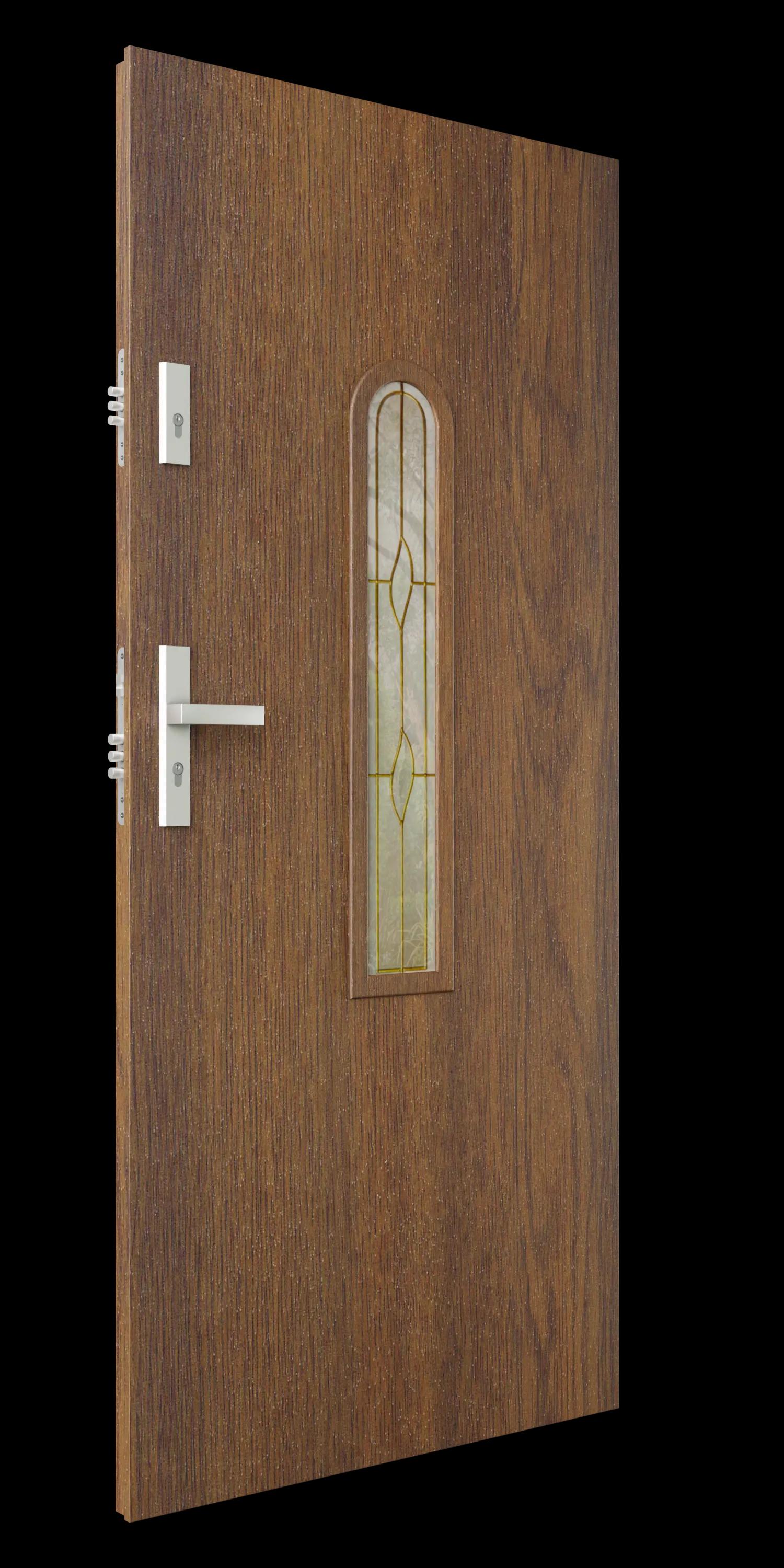Zdjęcie przedstawia drzwi S18-G ciemny orzech