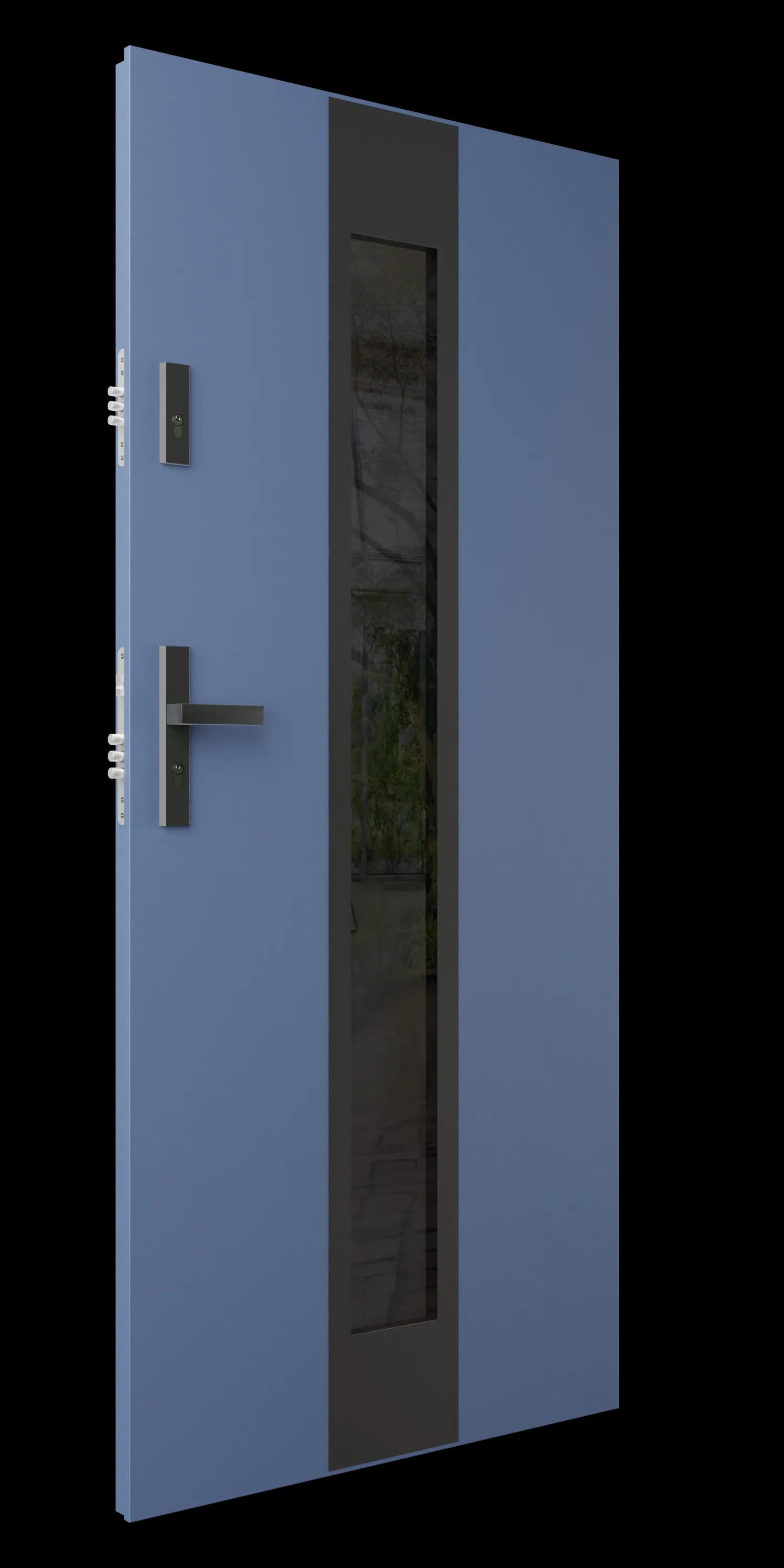 Zdjęcie przedstawia drzwi S37-G niebieski struktura
