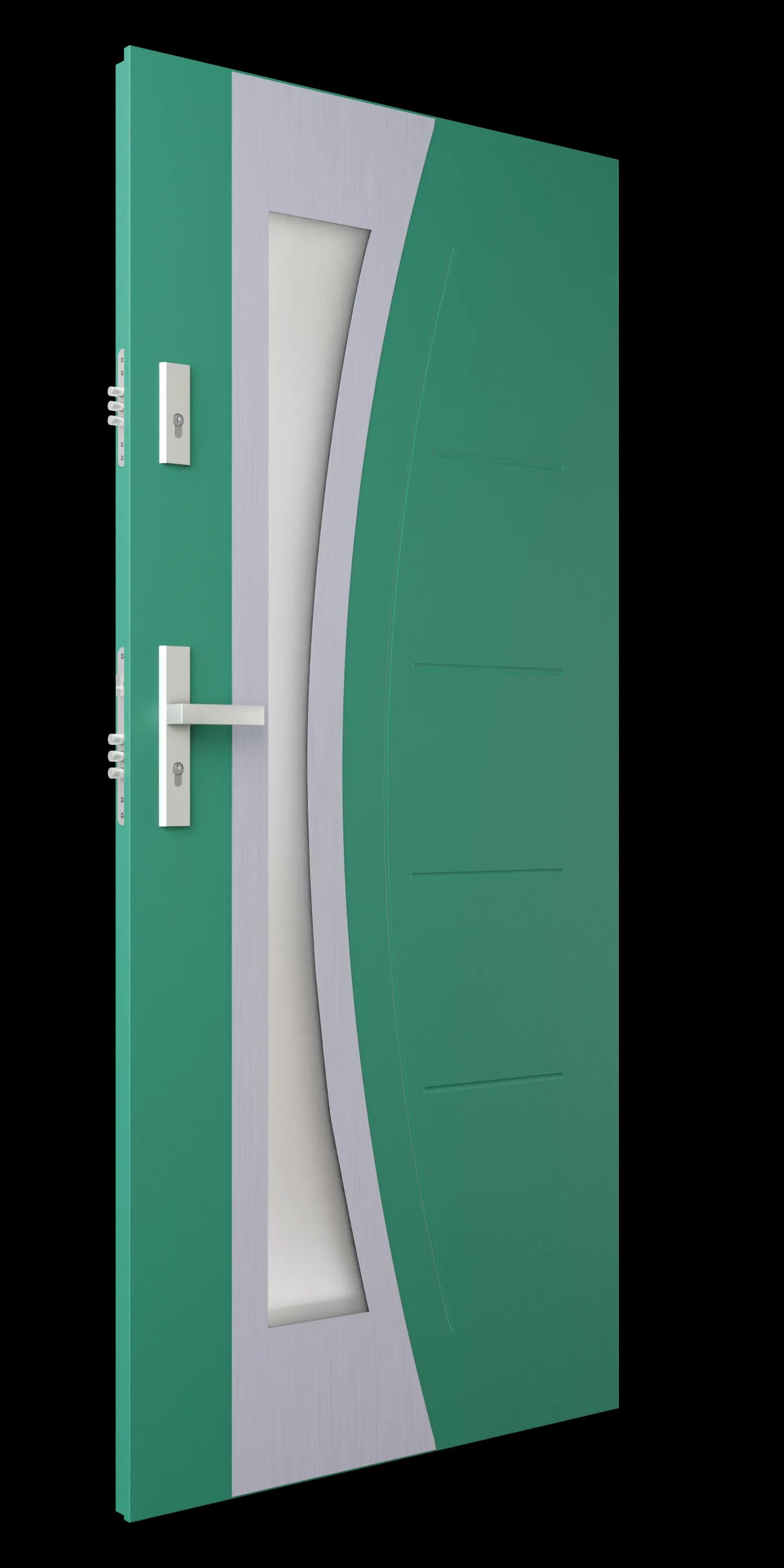 Zdjęcie przedstawia drzwi S43-T59 zielony struktura