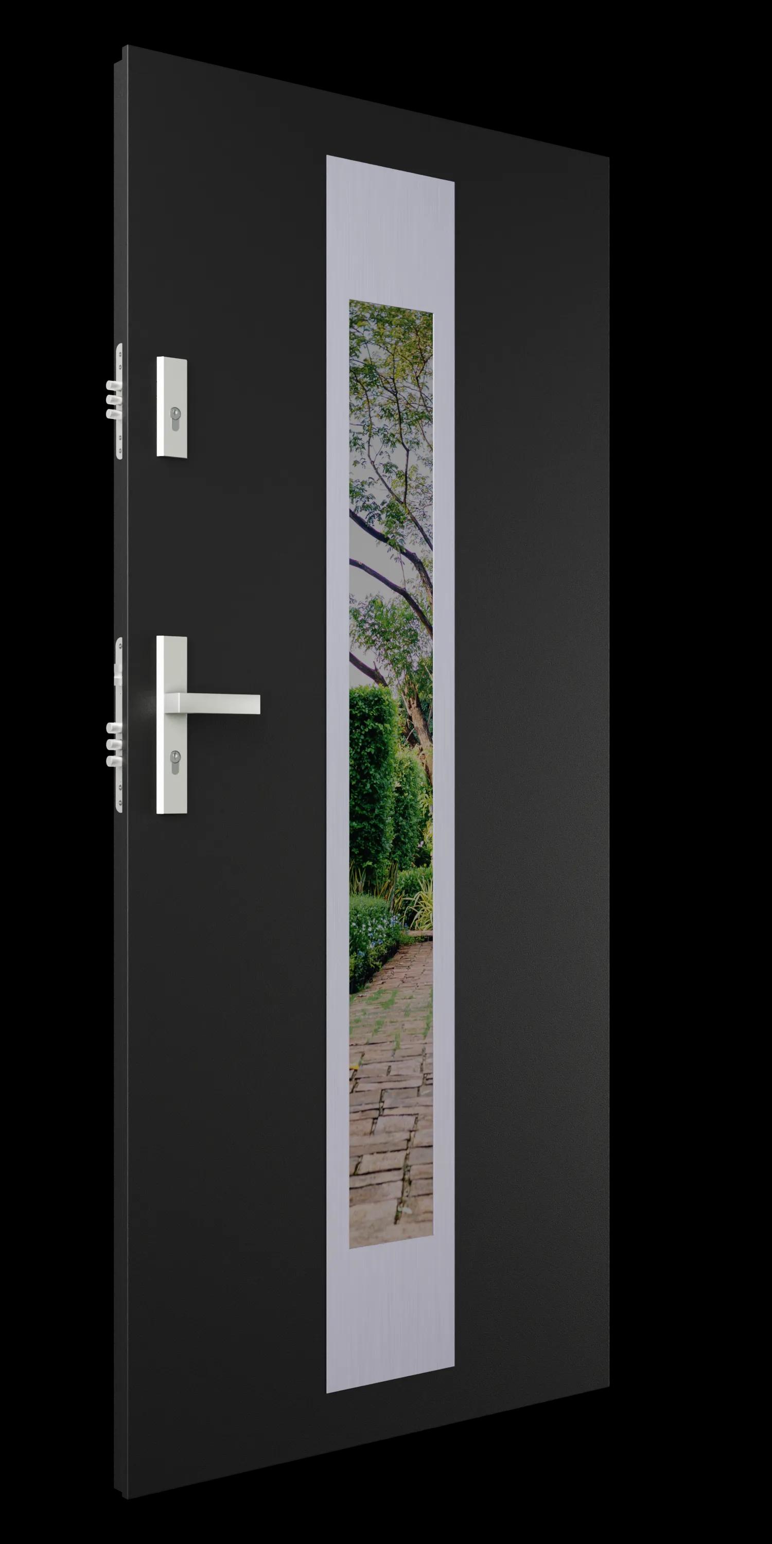 Zdjęcie przedstawia drzwi S50-G czarny struktura