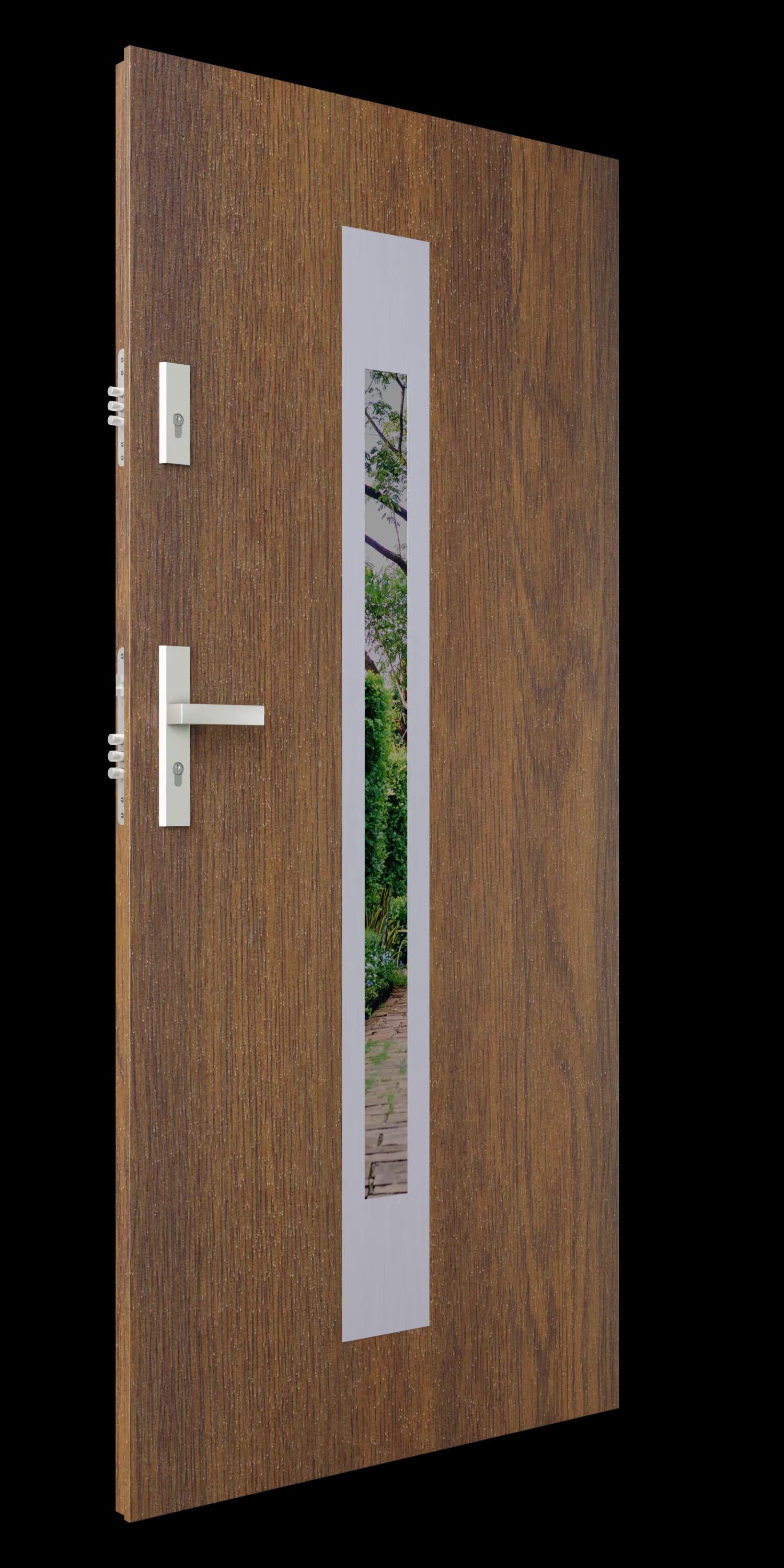 Zdjęcie przedstawia drzwi S53-G ciemny orzech