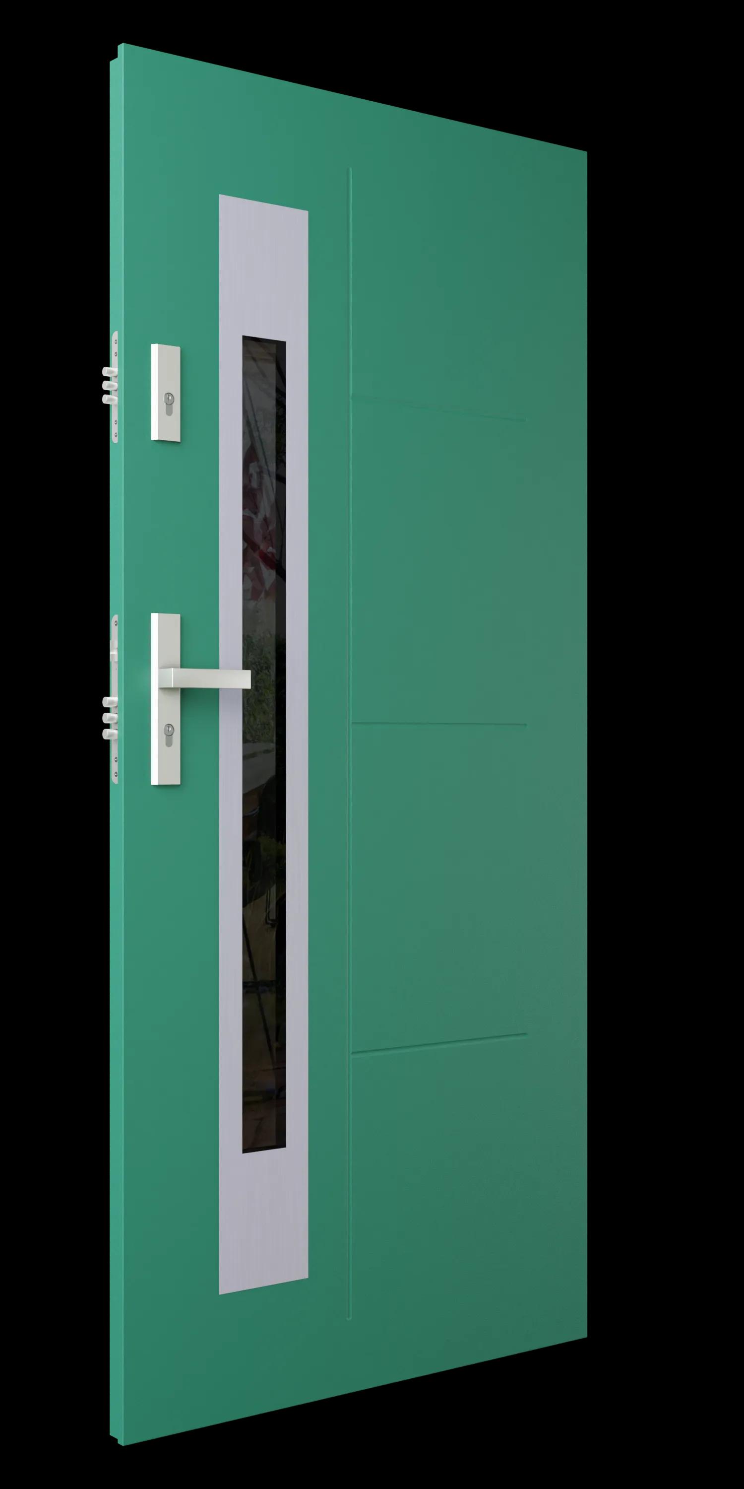 Zdjęcie przedstawia drzwi S53-T52 zielony struktura