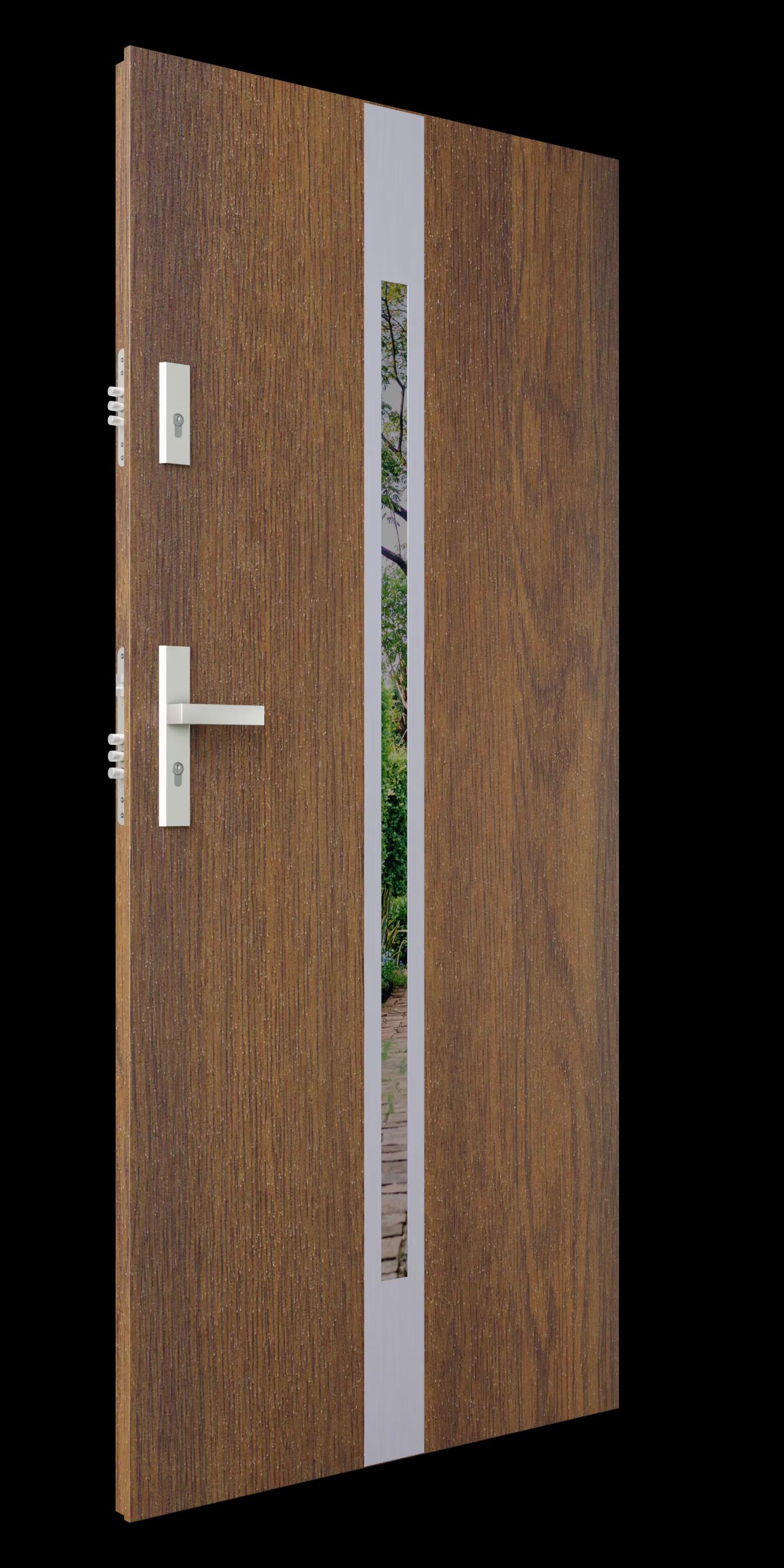 Zdjęcie przedstawia drzwi S60-G ciemny orzech