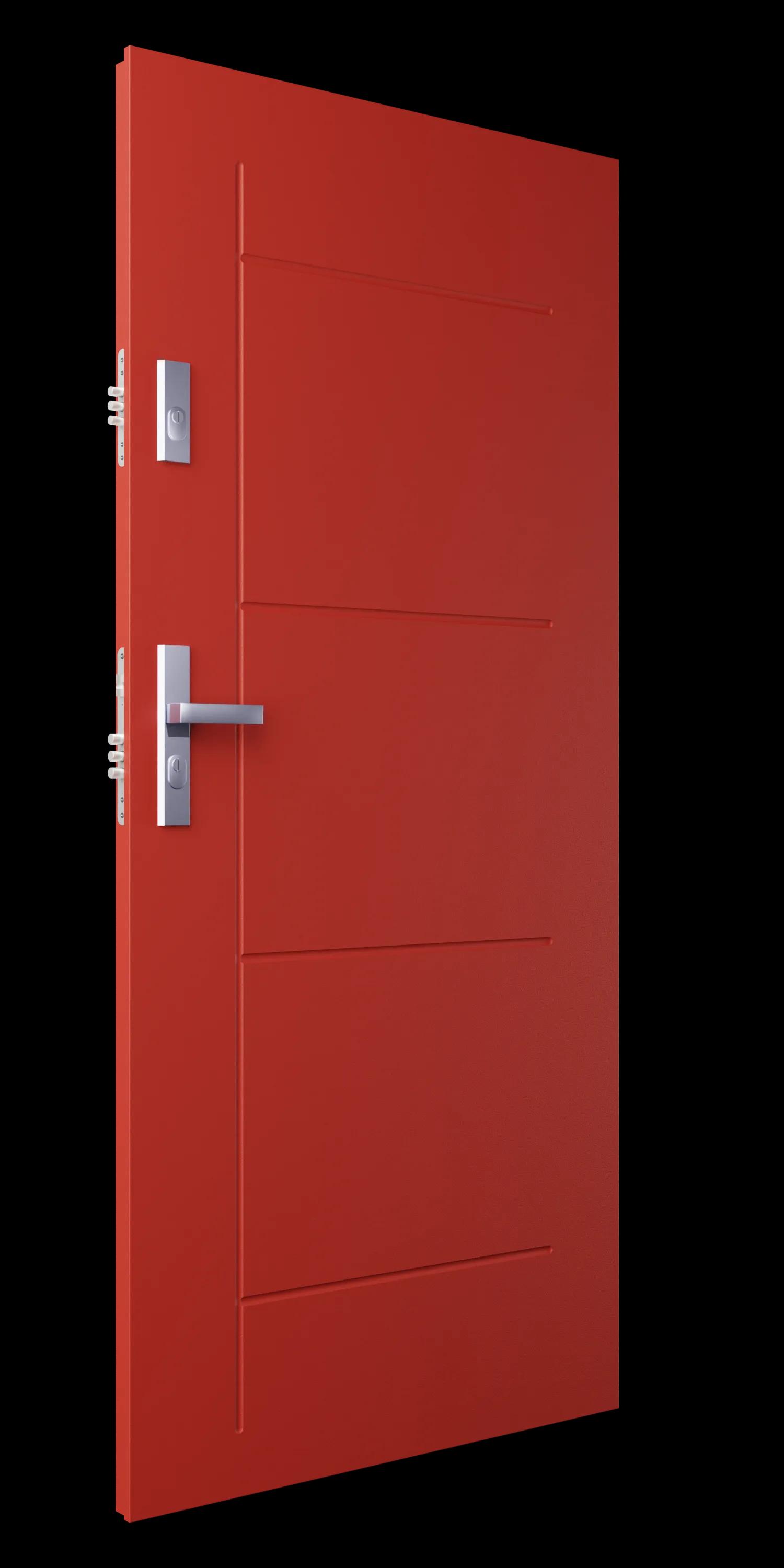 Zdjęcie przedstawia drzwi T53 czerwony